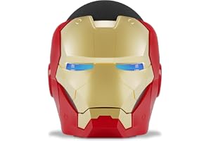 Echo Bundle: Echo Dot (5th Gen, 2022 release) | Charcoal and Limited Edition Marvel Iron Man Stand