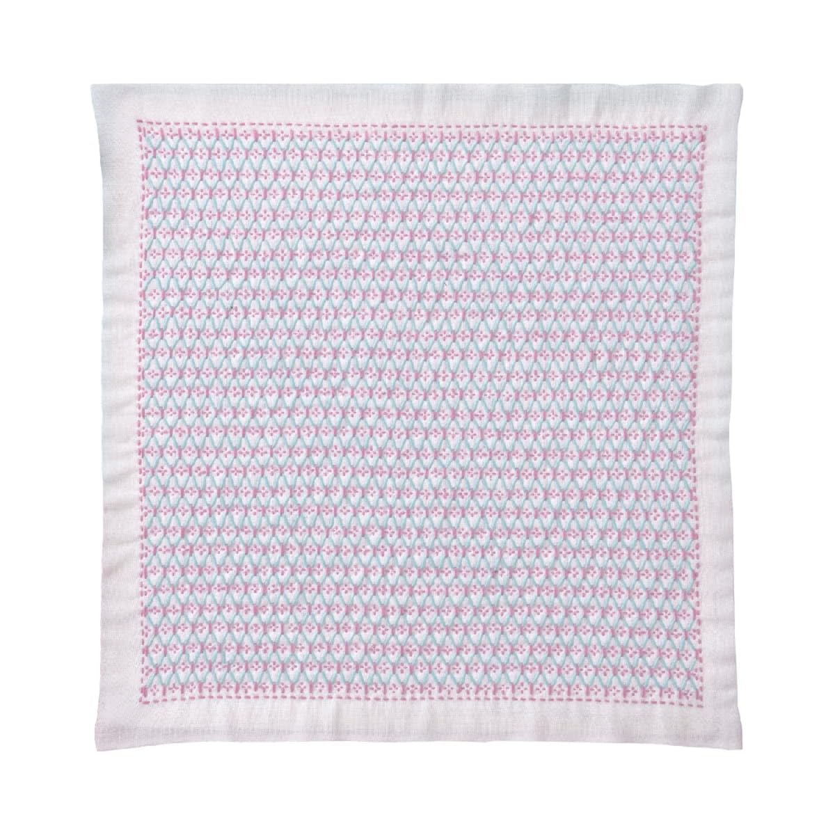 Olympus Thread Kugurizashi Sashiko Hana Fukin Kikkou Hanazashi Printed Fabric Embroidery Kit