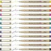 Attom Tech Art [12 Colors] 05 Micro, Fineliner Pen Set Ink, Fine Point Pen,Multi-liner, Sketching, Anime,Artist Illustrating/
