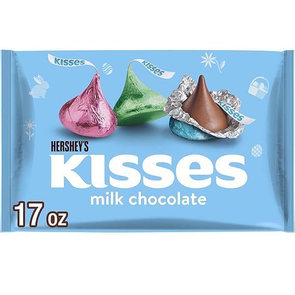 HERSHEY’S KISSES MILK CHOCOLATE, EASTER CANDY BAG, 17...