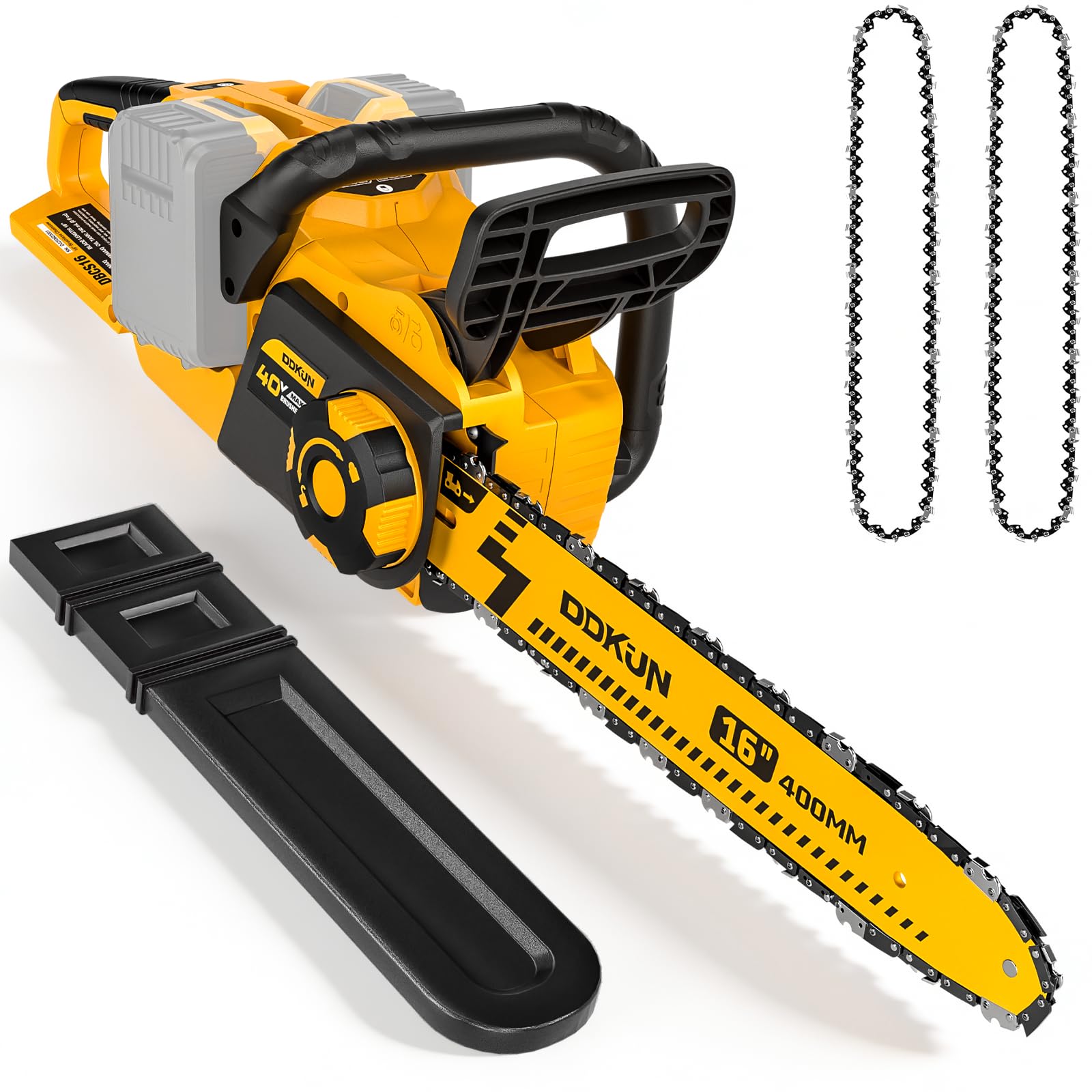 Photo 1 of DDKUN 16-Inch Brushless Chainsaw, 40V (2 x 20V MAX) Cordless Brushless Chainsaw For DeWALT 20V Battery,Ideal for Wood/Tree Cutting, Pruning,(Tool Only)?Chain not included?