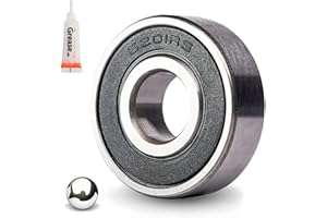 JMCHstore 4 6201RS Racing Wheel Bearing w/Grease for FPR GMB100, Mega Monster Moto MMB80 Baja DB30,Coleman CT100U RB100, Motovox MBX10 Front & Rear Wheels Bearings