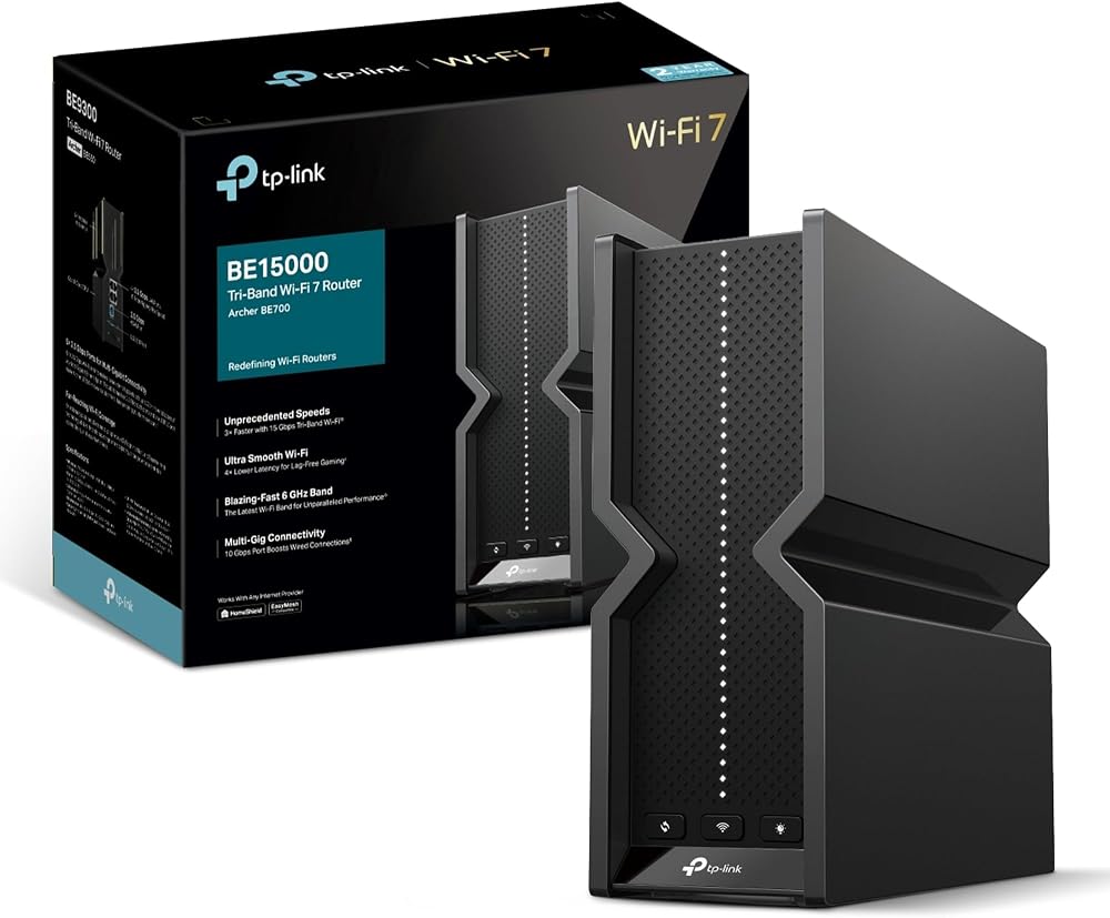TP-Link Archer BE700 Tri-Band WiFi 7 Router 15 Gbps 8-Stream 10G Multi-Gig