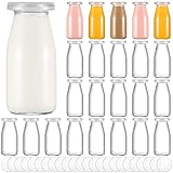 Zubebe 24 Pack Glass Milk Bottles Clear Party
