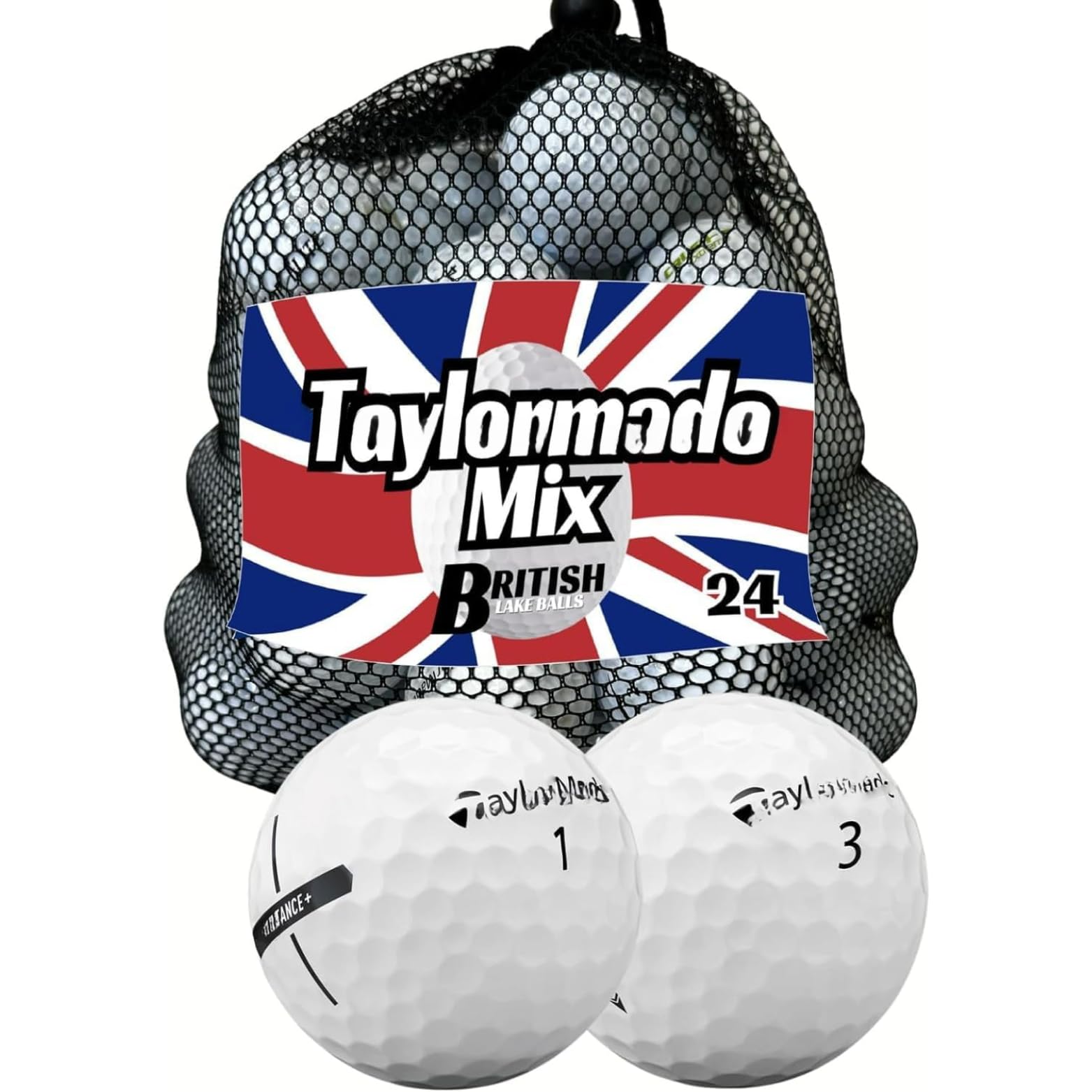 British Lake Balls for Taylormade Mix Grade A - Premium Lake Golf Balls - 24 pack