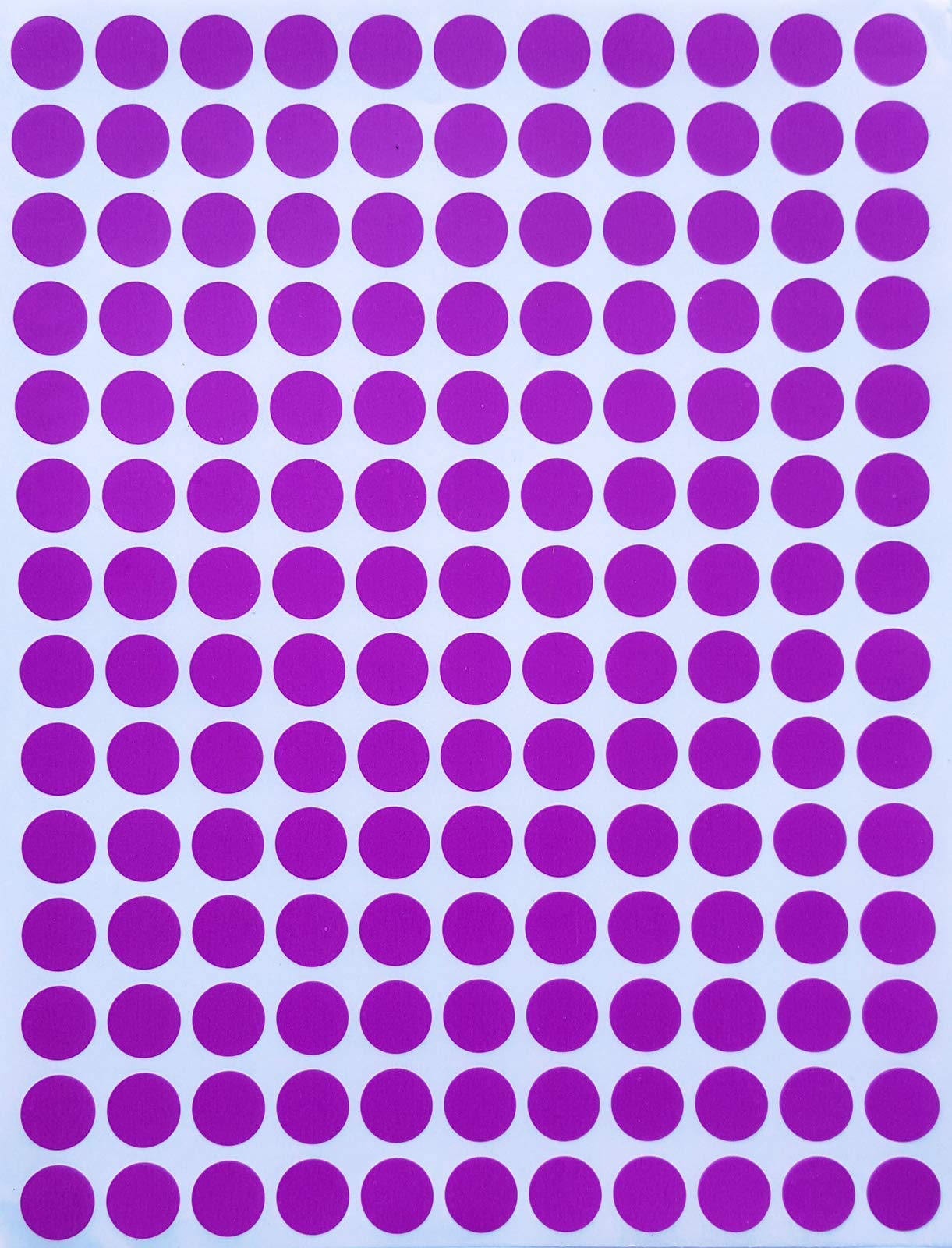 Color Coding Labels 10 mm (1 cm) - Purple Dot Stickers - 2100 Pack by Royal Green