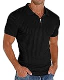 Askdeer Men's Polo Shirts Slim Fit Short Sleeve