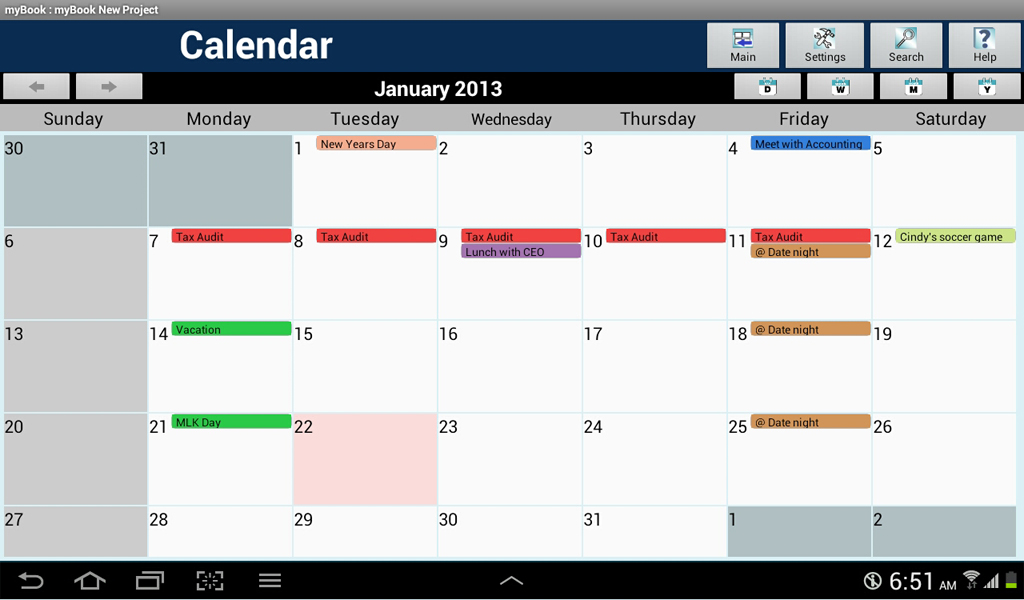 myBook Personal Organizer