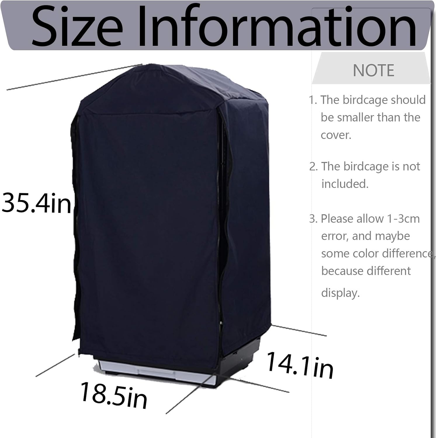 Bonaweite Birdcage Cover Parrot Cage Cover Shade Pet Universal Blackout Windproof Light-Proof Sleep Reduces Distractions Night Accessories Cloth Without Cage : Kitchen & Dining