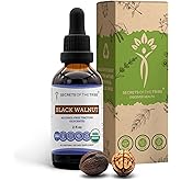 Secrets of the Tribe Black Walnut USDA Organic | Alcohol-Free Extract, High-Potency Herbal Drops | Made from 100% Certified Organic Black Walnut (Juglans Nigra) Dried Hull 2 oz