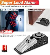 Fuers 2 Pack Door Stop Alarm Portable Wedge Security Stopper 125dB Siren view 4