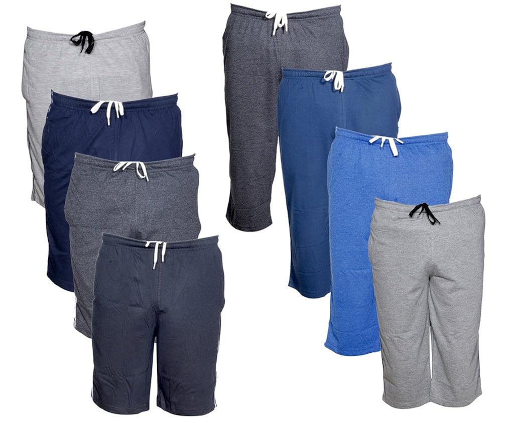 indiweaves mens 4 cotton 3/4 capri and 4 shorts/barmuda combo offer (pack of 8)