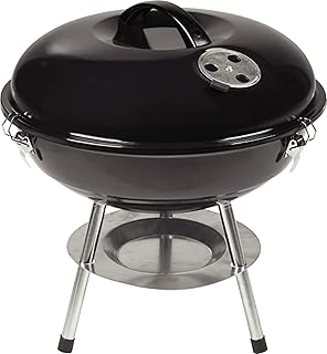 ACTIVA Grill Holzkohlegrill Rundgrill mit Deckel, schwarz, Ø 34 cm Grillfläche