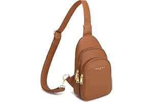 INICAT Crossbody Sling Bags Fanny Packs Leather Purses Chest Bag for Women