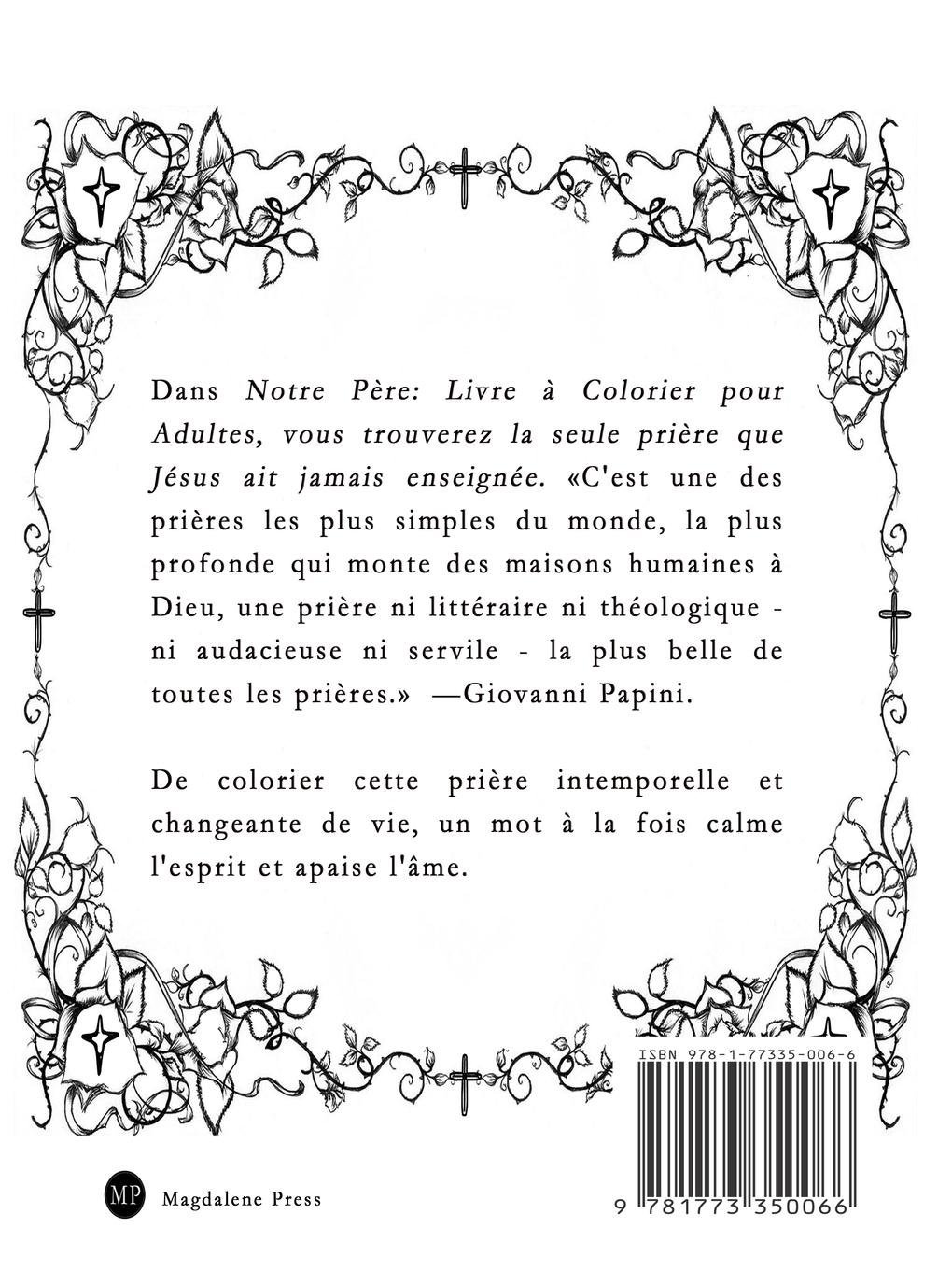 Notre P¨re Livre   Colorier pour Adultes Esther Pincini Amazon