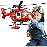 CSDCSD Kids Toys for 3 4 5 6 7 Years Old Boys, Large Helicopter Toy,Police Toys Crane Toy with Lights and Sounds,with Cargo Basket,Toddlers Gifts