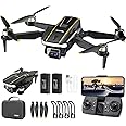 Super Enduring Brushless Motor Drone with Camera for Beginners, CHUBORY A68 WiFi FPV Quadcopter with 2K HD Camera, Auto Hover, 3D Flips, Headless Mode, Trajectory Flight, 2 Batteries, Carrying Case
