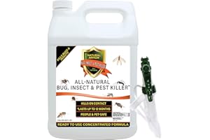 NATURAL ARMOR Natural Bug, Insect & Pest Killer & Control Including Fleas, Ticks, Ants, Spiders, Bed Bugs, Dust Mites, Roaches and More for Indoor and Outdoor Use, 128 Oz Gallon