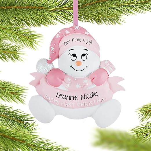 baby girl 1st christmas ornament