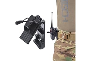 ASOQOLA Tactical Radio Holder Radio Holster for Duty Belt(Up To 2"),Tactical Radio Holder Belt Clip as Police Law Enforcement Accessories, Walkie Talkie Belt Clip for Motorola, BaoFeng, Midland, Hytera Radios