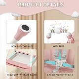 UBRAVOO 3-in-1 Baby High Chair Foldable Pink Dining Chair Tray Toy Rack view 6