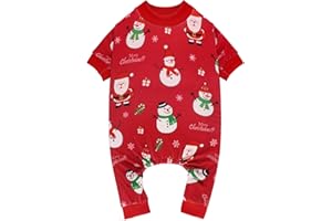 Blaoicni Dog Christmas Pajamas Snowman Dog Clothes Dog Costumes Dog Pjs Stretchy Funny Dog Costumes Dog Outfit Dog Pajamas for Small Dogs Puppy Cat(XS)