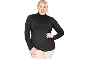 STRETCH IS COMFORT Women's Plus Size Warm Long Sleeve Turtleneck Top | Ultra Soft | Adult XL to 7X
