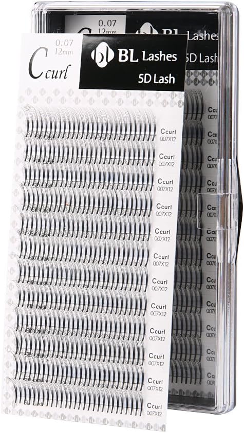 Eyelash Extension BL Lash 5D Volume Lash C Curl Thickness 0.07mm (0.07X10mm)