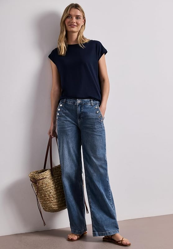 Wide Leg Jeans Medium Blue Wash 29 — Foto 3 von 6