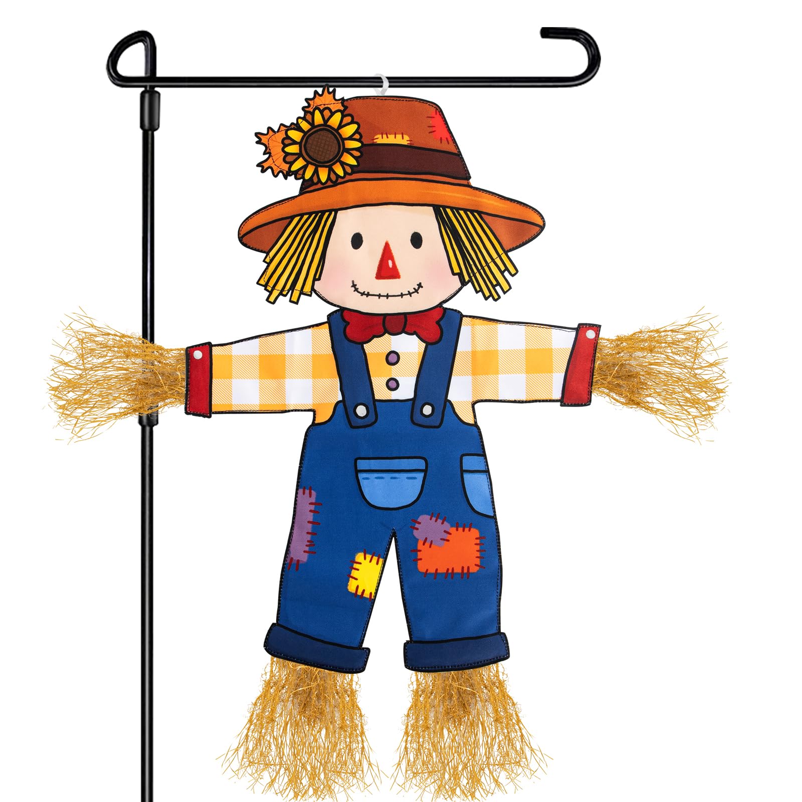 Photo 1 of *STAND NOT INCLUDED* Fall Scarecrow Garden Flag Outdoor Decorations for Outside Double-Sided Printed, Yard Flags House Banner Yard Sign Autumn Winter Thanksgiving Seasonal Decoration 27x 24 Inch