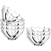 binsakao Small Glass Bowls Set of 6-8.5 oz Scalloped Dessert Bowls for Ice Cream, Snacks, Side Dishes, Dipping, Prep Meal, Serving