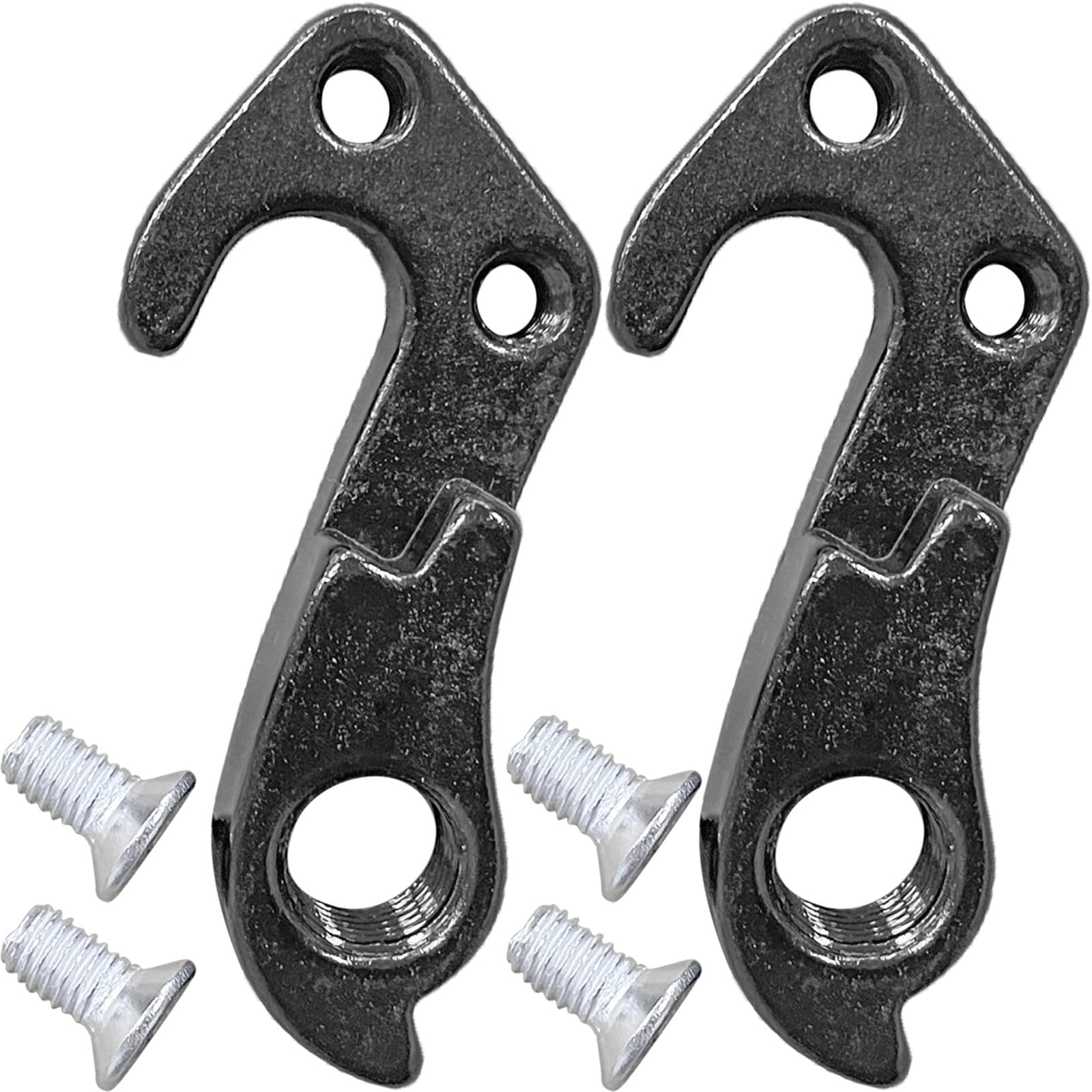 2Pcs Black Tail Hook Rear Derailleur Hanger Rear Aluminum Alloy Derailleur Rear Wheel Mechanical Shift Hook