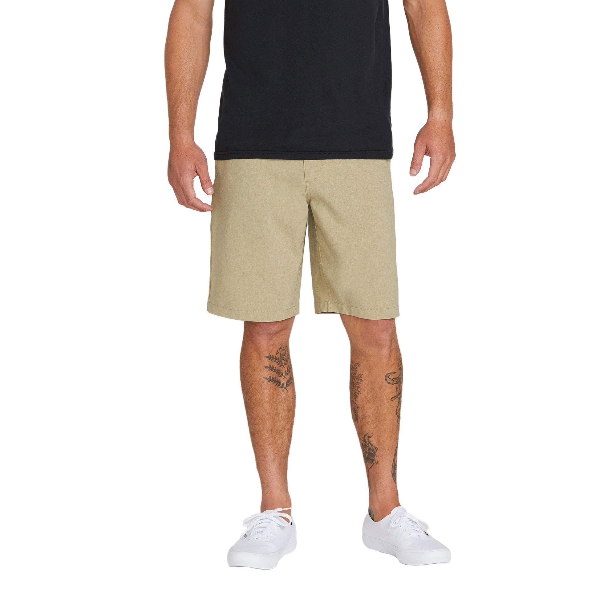 Volcom Mens Kerosene 21" Hybrid Chino Shorts, Khaki, 31 US Image