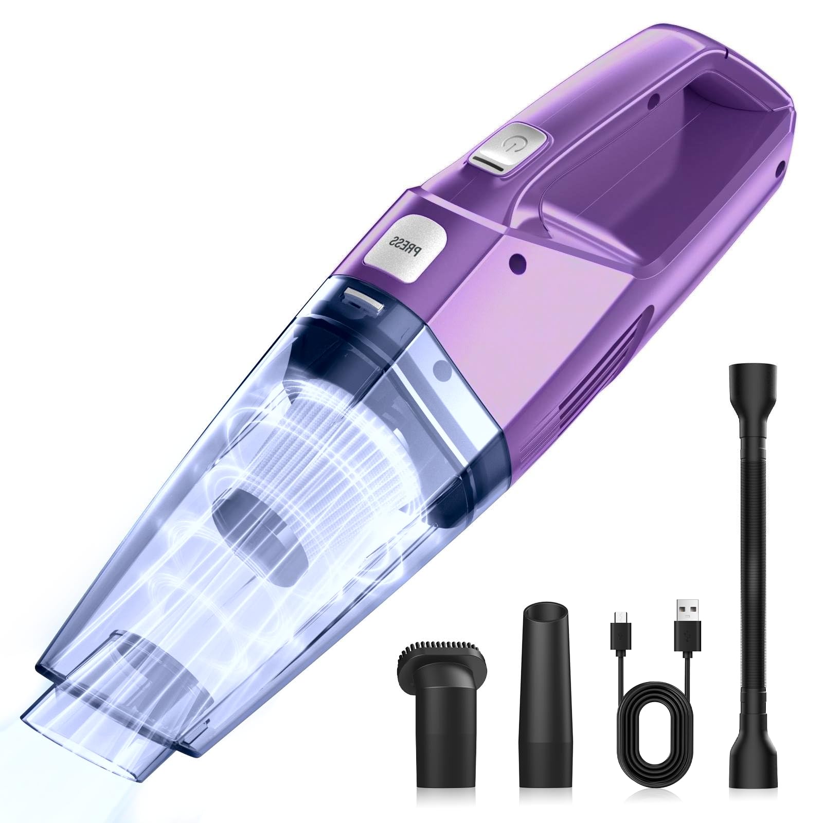 Photo 1 of Bossdan Handheld Vacuum Cordless – Car Vac Portable with 8KPA & Multi Accessories & Low Noise, Lightweight Hand Held Vacuum Cordless Rechargeable for Car/Home/Dust/Pet Hair, Mine Portable Vacuum