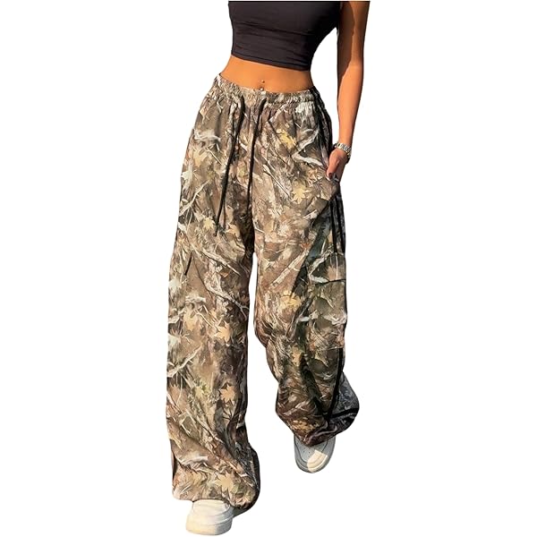 Amazon.com: SOLY HUX Girl's Camo Pants Elastic Waist Baggy Wide