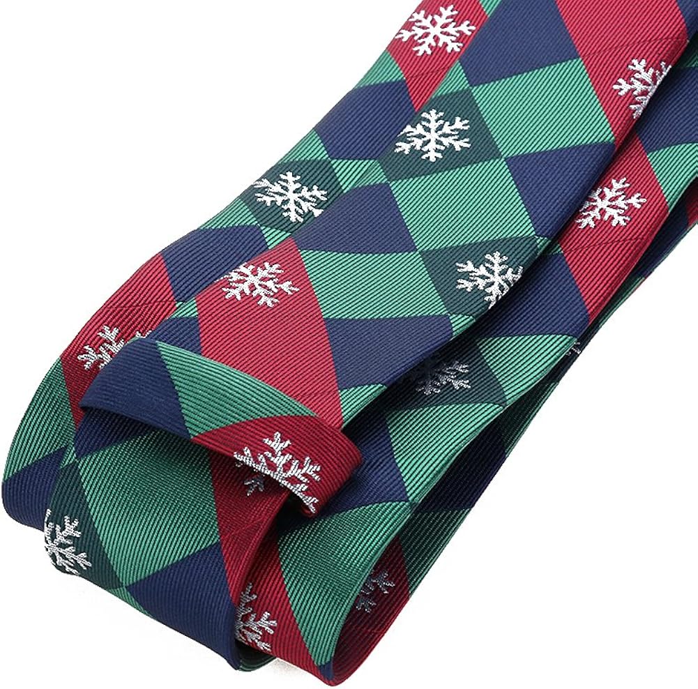 Mens Necktie Polyester Tie Neckties Christmas Ties for Men Neck Tie: Clothing
