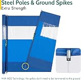 Trail Outdoor Leisure Windbreak 4 Pole with Window 5m x 1.4m Blue view 4