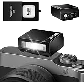 MEDALight Upgrade Aluminum F1s Mini Camera Flash for Ricoh GR3/GR3X/Fuji/Sony ZV1/Nikon/Canon/Olympus/Digital Film Cameras,Portable Hot Shoe Camera Flash Speedlite for DSLR Camera(Black).