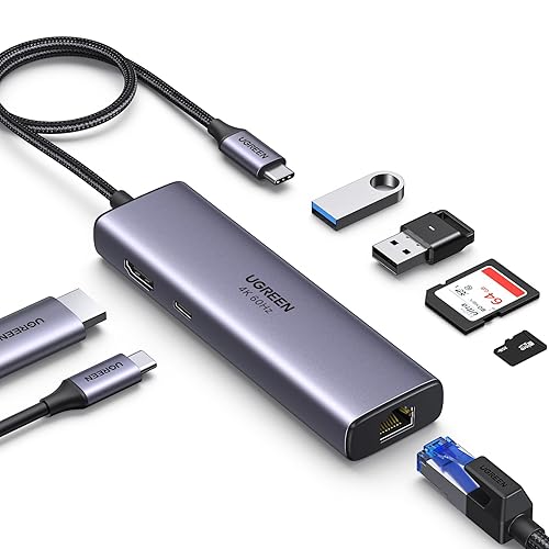UGREEN Revodok in USB C Hub Gigabit Ethernet Adapter 4K@60Hz