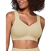 Easybunny Jelly Bras for Women Plus Size Minimizer No Underwire Supportive Full Coverage Wider Straps Seamless Tshirt Bra
