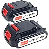 orstaimer LBXR20 2Packs 20V Lithium Ion Battery Replace Battery for Black and Decker 20 Volt Max Battery LB20 LBX20 LBX4020Cordless Power Tools (4.0Ah)