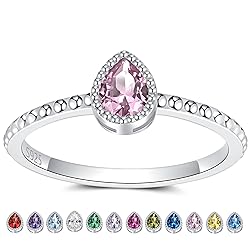 ZOEXUE Stacking October Birthstone Ring for Women