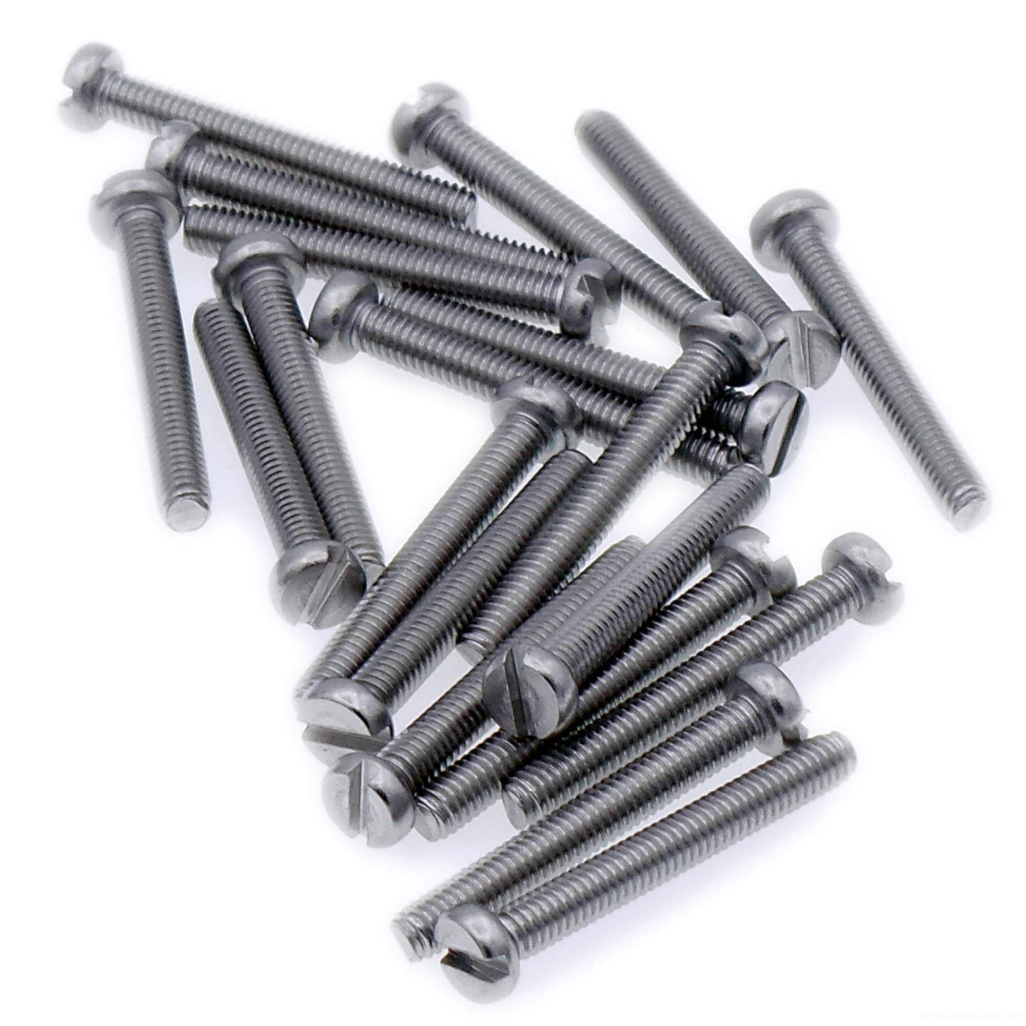 M5 (5mm x 25mm) Slot Cheese Machine Screw (Bolt) - Stainless Steel (A2) (Pack of 20)