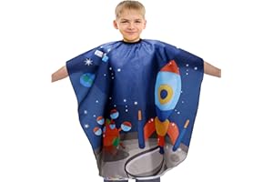 Aethland Waterproof Kids Haircut Cape, Hair Cutting Cape for Kids - Professional Salon Barber Cape Cloak Apron
