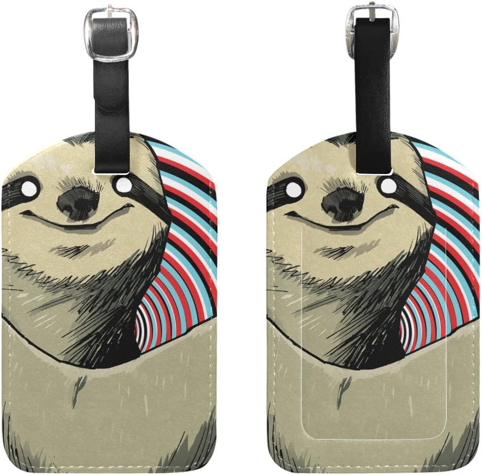 sloth luggage tag