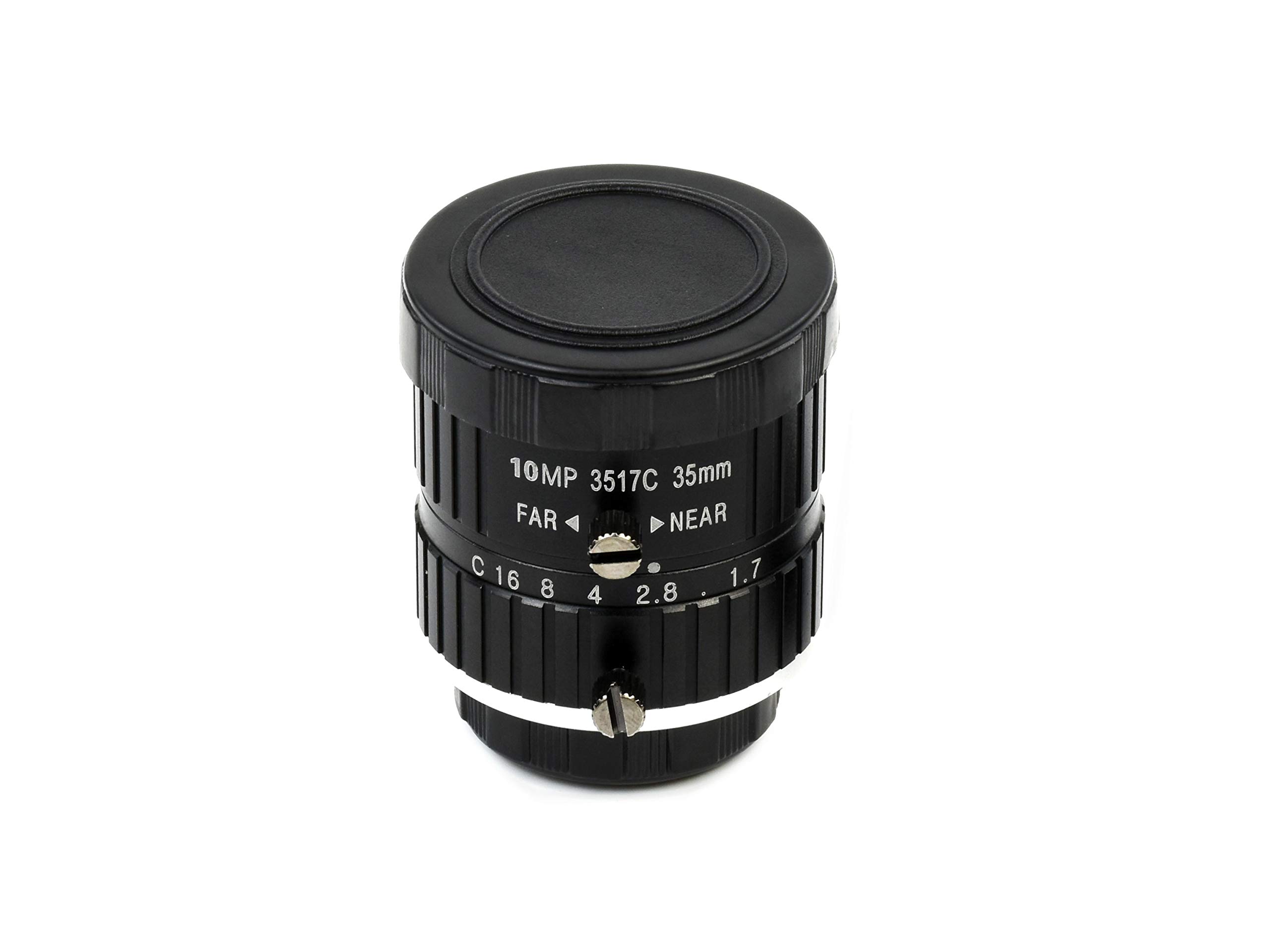 Waveshare 35mm C-Mount Telephoto Lens for Raspberry Pi Camera 35mm Focal Length Multi Field Angle