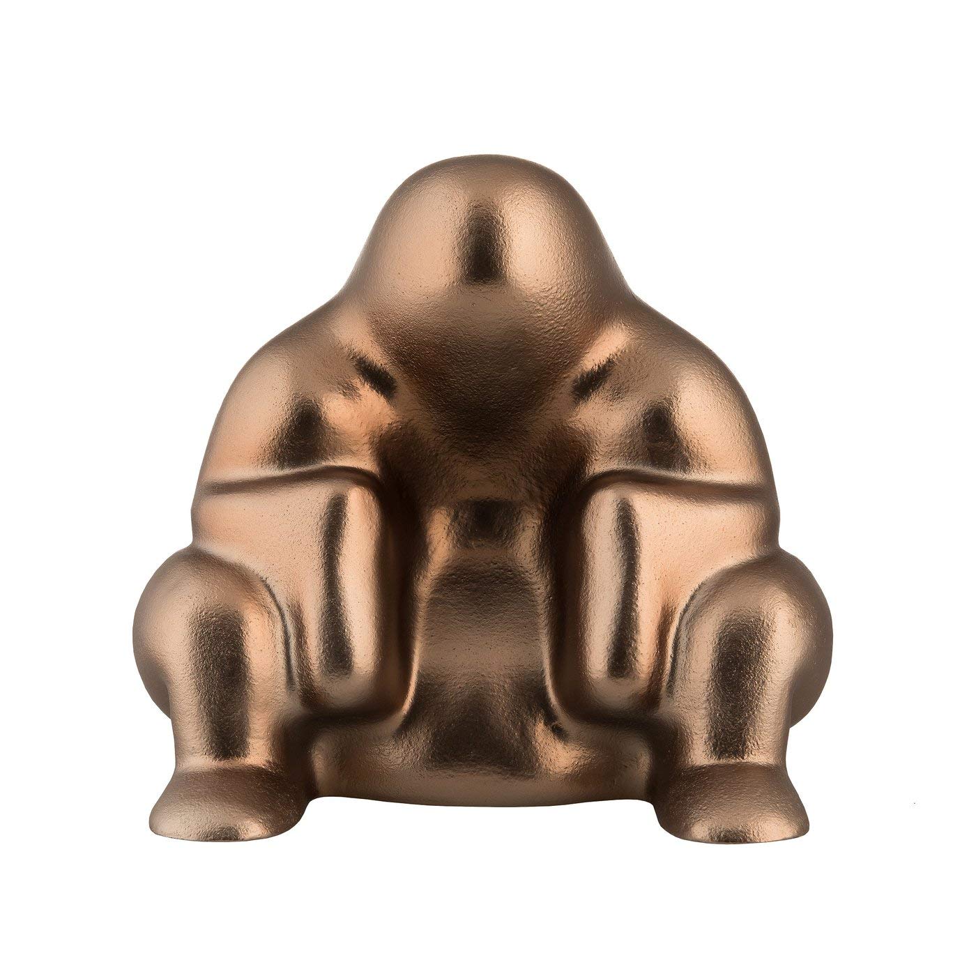 Alessi Dédé Ps18 Bm - Design Doorstop In Thermoplastic Resin With Pvd Coating, Brown Metal