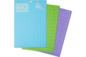 LOPASA Cutting Mat for Cricut Joy Xtra, 8.5x12 StandardGrip & LightGrip & StrongGrip Adhesive Cutting Mats Set, Joy Extra Accessories and Supplies(3 Variety Sheets)