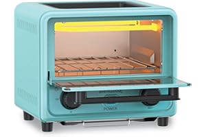BRENTWOOD TS-3430BL 500-Watt Stainless Steel Mini Toaster Oven, 3 liters, Blue
