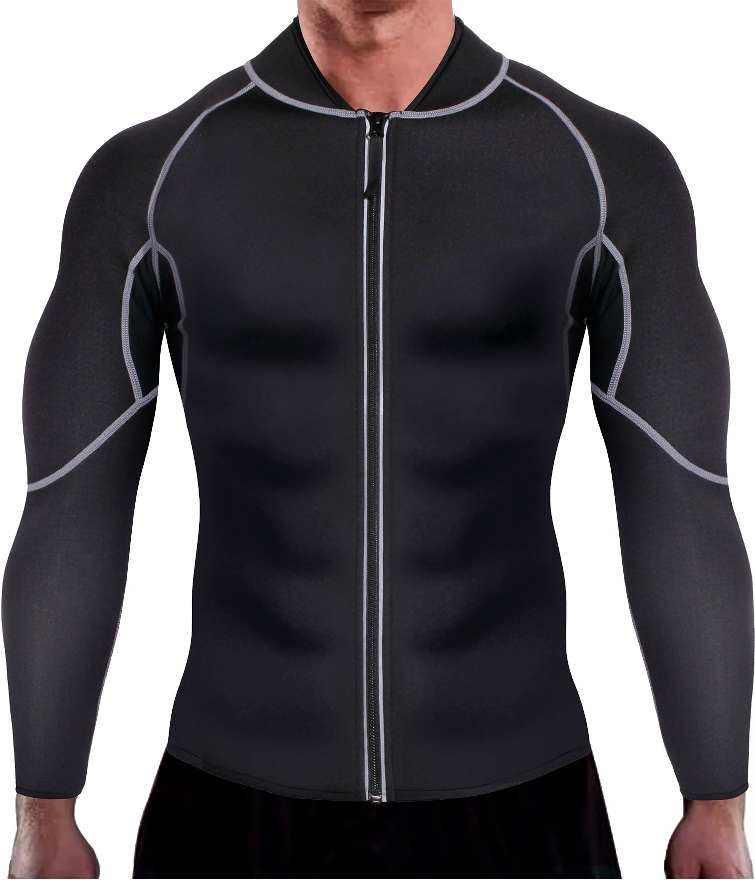 Men Exercise Sweat Hot Shirt Sauna Suit Neoprene Slimming Fitness Jacket Gym Wear Core Muscle Training Sauna Suits